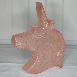 Pink Unicorn Resin Piggy Bank